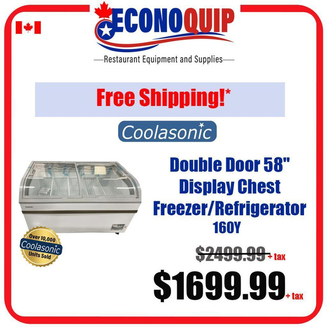 *FREE SHIPPING* - Commercial Single & Double Door Display Display Chest Freezers /Refrigerator in Other Business & Industrial in City of Toronto - Image 3