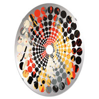 Design Art Tribal Camo Fusion - Radial Dot Decorative Mirror Oval