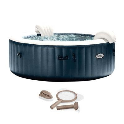 Intex Intex Purespa Plus Portable Inflatable Hot Tub Bubble Jet Spa W/ Accessory Kit in Hot Tubs & Pools