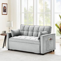 Lipoton Sleeper Sofa Couch With Pull Out Bed, Modern Convertible Sleeper Sofa Bed