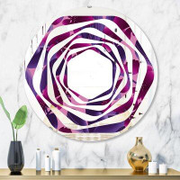 East Urban Home Orchid Blossom Whirl Cottage Americana Frameless Wall Mirror