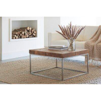 Foundry Select Clarkshire Teak Stainless Steel Coffee Table