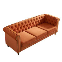 House of Hampton Chesterfield Velvet Sofa for Living Room