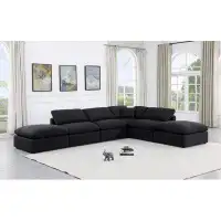 Meridian Furniture USA Indulge 6 - Piece Upholstered Corner Sectional