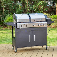 Alphamarts Alphamarts 3 - Burner 2-in-1 Charcoal and Gas Grill