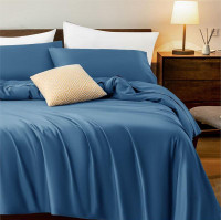 SONORO KATE 6PC BED SHEET SET FULL X002R6SNRX 554109885 HYPOALLERGENIC - NAVY BLUE