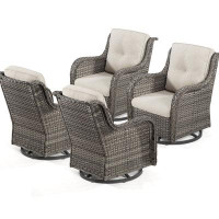 Wildon Home® Ivandell Swivel Patio Chair with Cushions