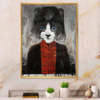 Trinx King Cat Print Human Portrait - Children''s Art Canvas Wall Art