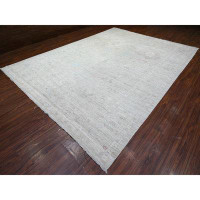 Isabelline 10'x13'6" Moon Gray Faded Colors Afghan Angora Oushak All Wool Hand Knotted Rug 60B0B33C3E8240B3839C4D475CAC3