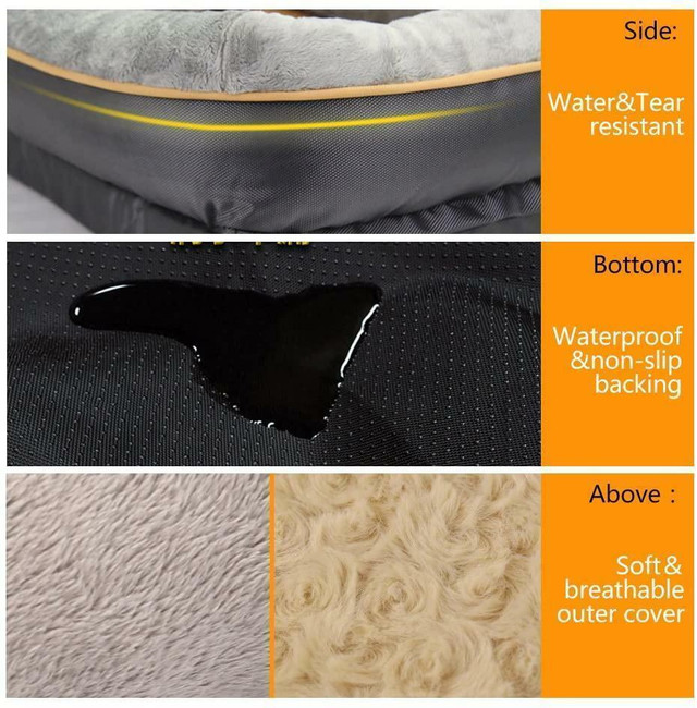 HUGE Discount Today! JOYELF Memory Foam, Orthopedic Dog Bed & Sofa Removable Washable Cover Sleeper| FAST, FREE Delivery in Accessories - Image 3