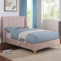 Enitial Lab Nichaus Fabric Wingback Bed and Care Kit