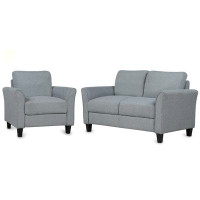 Red Barrel Studio Living Room Furniture Armrest Single Chair And Loveseat Sofa