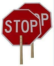 Paddle Signs STOP-STOP 12 Inches - $49.95