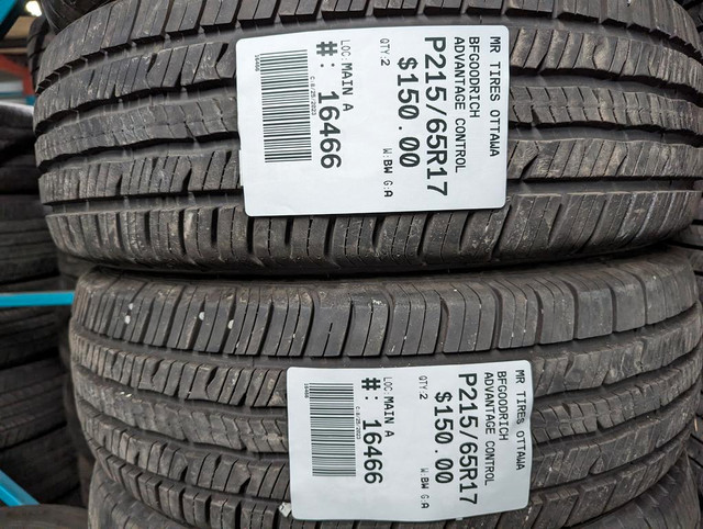 P215/65R17 215/65/17  BFGOODRICH ADVANTAGE CONTROL ( all season summer tires ) TAG # 16466 in Tires & Rims in Ottawa