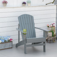 Adirondack Chair 28.5" x 38.2" x 36.6" Dark Grey