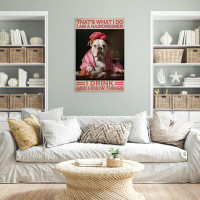 Trinx Dog I Am A Hairdresser I Drink - 1 Piece Rectangle Graphic Art Print On Wrapped Canvas|0252