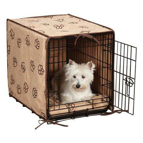 Pink Puppy Dog Crate with Pawprint Dog Crate Cover X-Small in Accessories in Ottawa / Gatineau Area - Image 2