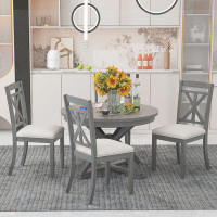 August Grove 5-Piece Retro Functional Dining Table Set