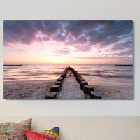 Picture Perfect International 'Sunset Waters' Photographic Print on Wrapped Canvas