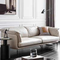 MABOLUS 96.46" Beige 100% Polyester Modular Sofa cushion