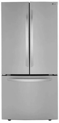 LG LRFCS2503S 33 Smudge Resistant French Door Refrigerator with Smart Cooling Plus 21.4 cu. ft. Capacity Stainless