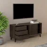 Latitude Run® Tv Stand With Sliding Doors And Drawers In