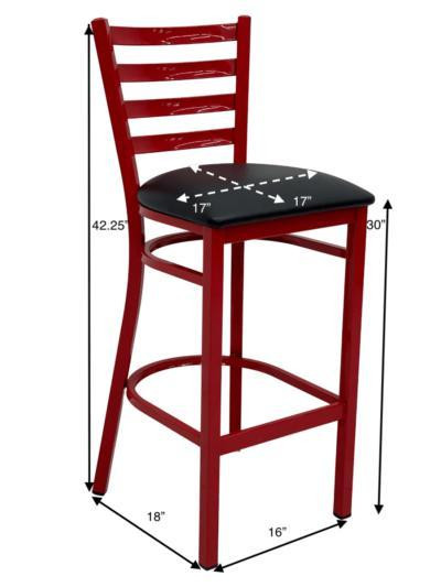 LADDERBACK – Tabouret de bar (rouge) in Chairs & Recliners in Longueuil / South Shore - Image 2