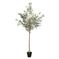 Lazio Artificial Olive Tree In Plastic Pot Faux Olive Plant for Home Decoration