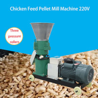 3mm Animal Pellet Feed Mill Machine with 3 Head Rollers 200KG/H Feed Granulator Machine 220V 4.5KW 239172