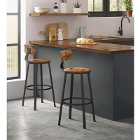 17 Stories 17 Stories Tall Bar Stools Set Of 2 Bar Chairs 28.7 Inches Barstools With Back Counter Height Stool With Back