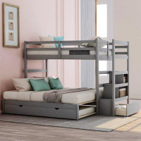 Harriet Bee Twin Over Twin  Bunk Bed With Twin Size Trundle