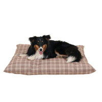 Carolina Pet Company Indoor/Outdoor Shegang Dog Bed in Tan Plaid