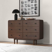 Loon Peak Choteau 6 Drawer 31.5" W Solid Wood Double Dresser