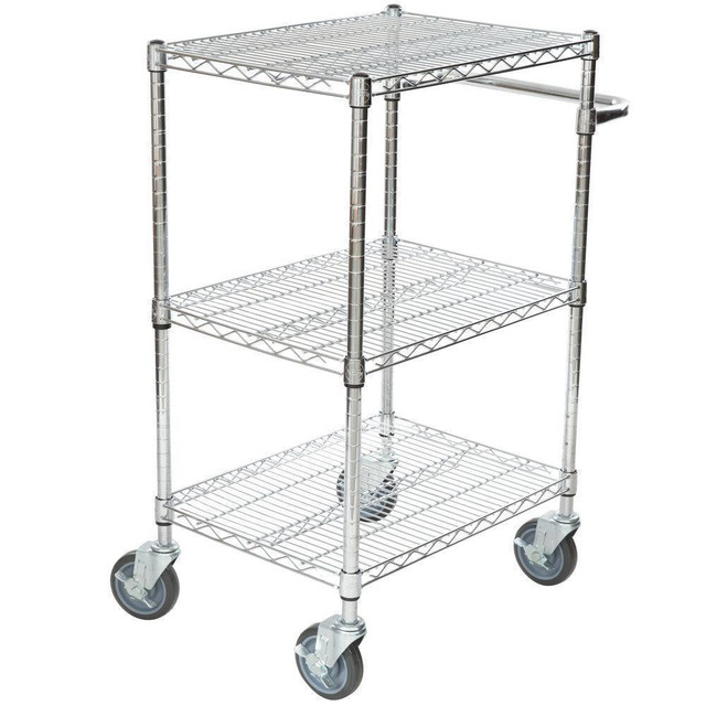 18 x 24 3 level chrome utility cart with handle - 6 SIZES  AVAILABLE  -FREE SHIPPING in Other Business & Industrial - Image 2