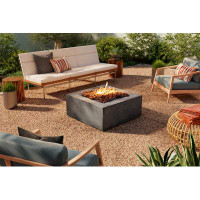 Real Flame BALTIC Concrete Fire Pit Table with Lid