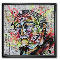 Made in Canada - East Urban Home 'Street Art Graffiti Holy Man' Picture Frame Print on Canvas