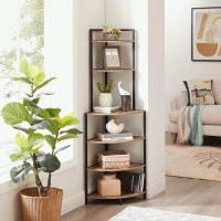 17 Stories 6-Tier Modern Corner Bookcase with Open Shelf