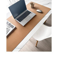Latitude Run® Computer Desk Pad, Extra-Large Mouse Pad, Office Desktop Mat, Leather Writing Desk Pad