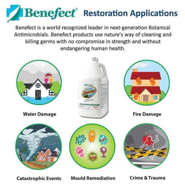Botanical Disinfectant for Water Damage Restoration, Decontamination and Mold Remediation - Benefect Decon 30 in Other in Ontario - Image 3