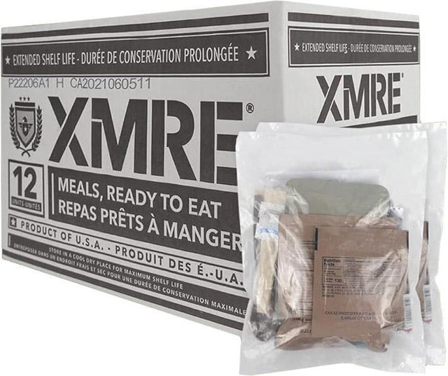 MRE (MEALS READY TO EAT) MILITARY SURVIVAL FOOD - Excellent quality with 5 year shelf life! in Fishing, Camping & Outdoors