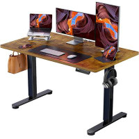 Inbox Zero Sturdy Vintage Electric Standing Desk - Height Adjustable Sit And Standing Desk For Office And Home