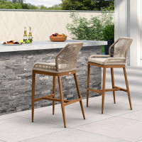 George Oliver Henno Patio Bar Stool with Cushion