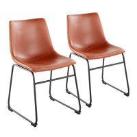 17 Stories Side Chair with Steel Base, Set of 2