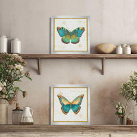August Grove Bohemian Wings Butterfly Framed On Paper 2 Pieces Set