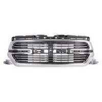 RAM Pickup RAM 1500 Grille Chrome Surround With Chrome Billets Without Camera Laramie Model - CH1200426