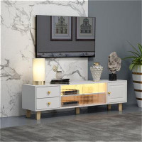 Wrought Studio TV stand entertainment centre TV console with LED remote control light