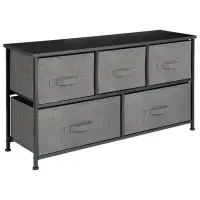 mDesign mDesign Wide Storage Dresser Furniture, 5 Removable Fabric Drawers