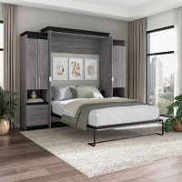 Mercury Row Arrington Storage Murphy Bed with Shelving and Fold-Out Desk