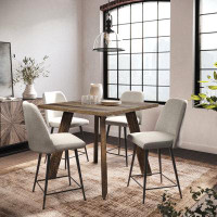Jofran Reclamation 4 - Person Counter Height Solid Wood Dining Set