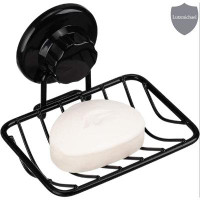 Rebrilliant Super Powerful Adhesive & Vacuum Suction Cup Shower Soap Dish - Strong Rustproof Stainless Steel Soap Saver